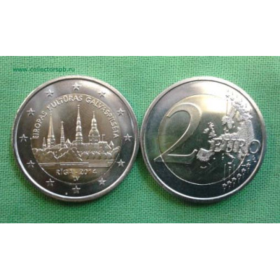 Монета 2 евро 2014 Латвия "Рига - культурная столица Европы"